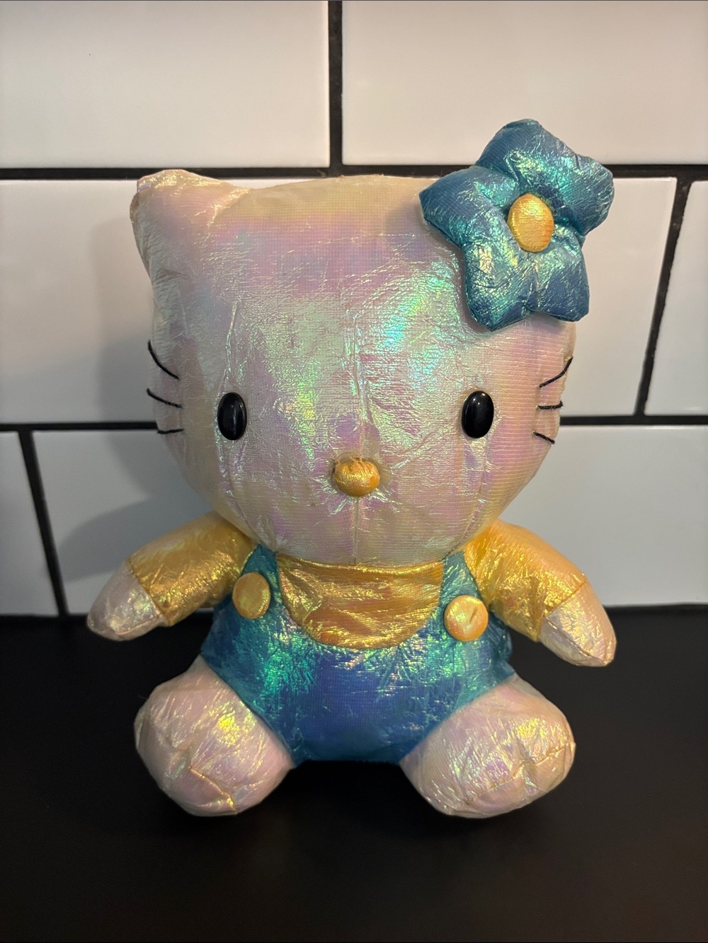Vintage 90’s Hello Kitty Iridescent Shiny Plush Japan Amuse